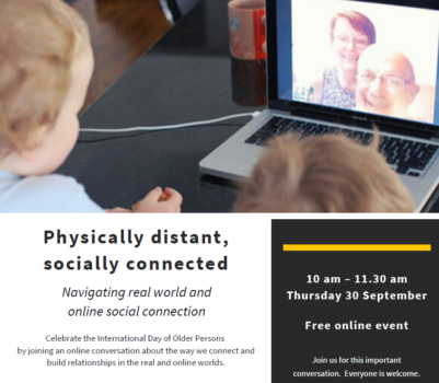 Online event: Physically distant, socially connected—Navigating real-world and online social connection